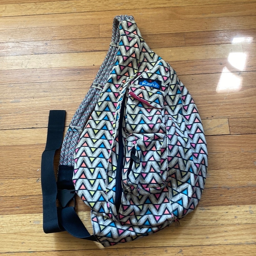Double pocket neon triangle, Boho Kavu bag